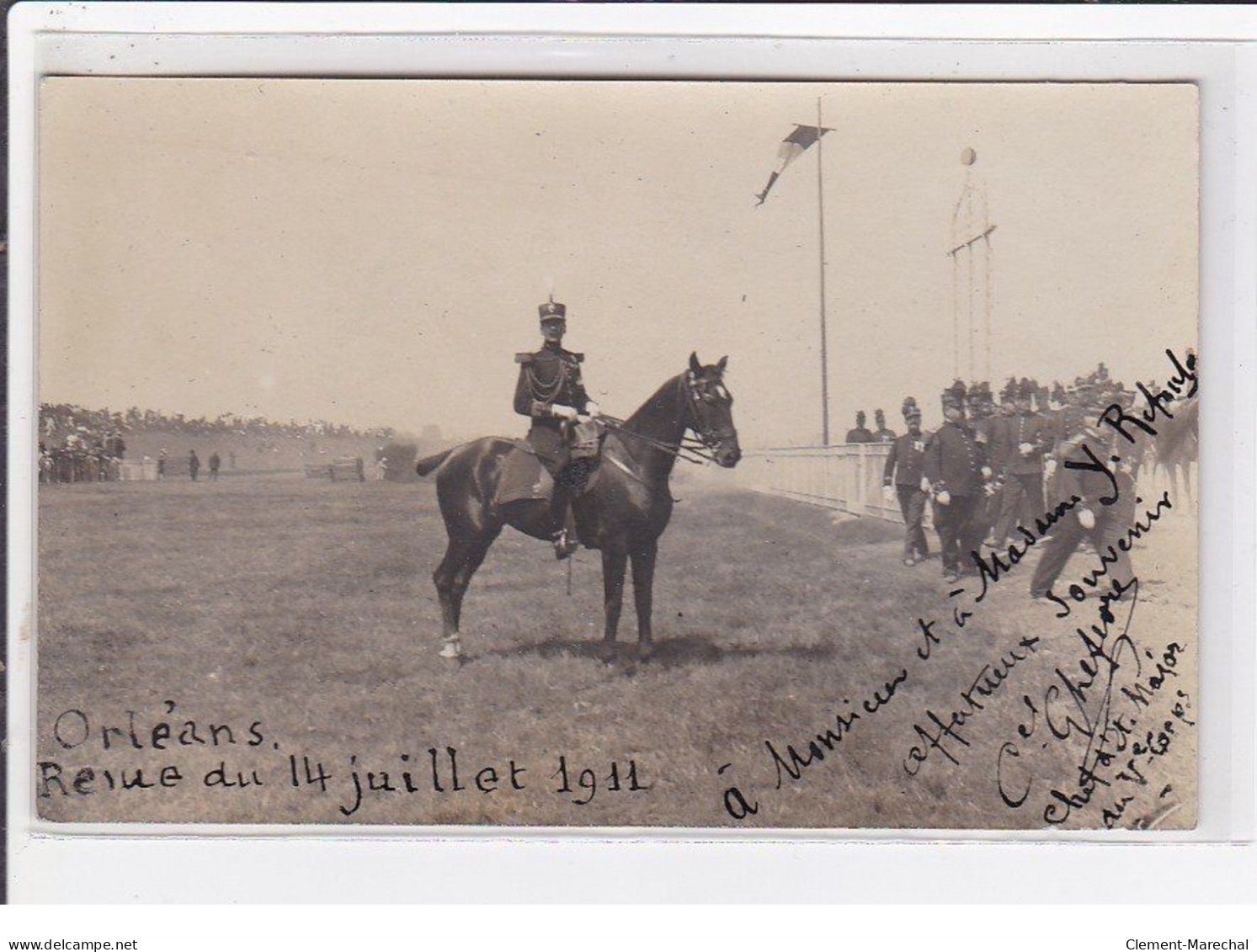 ORLEANS : Carte Photo De La Revue Du 14 Juillet 1911 (militaire) - Très Bon état - Orleans