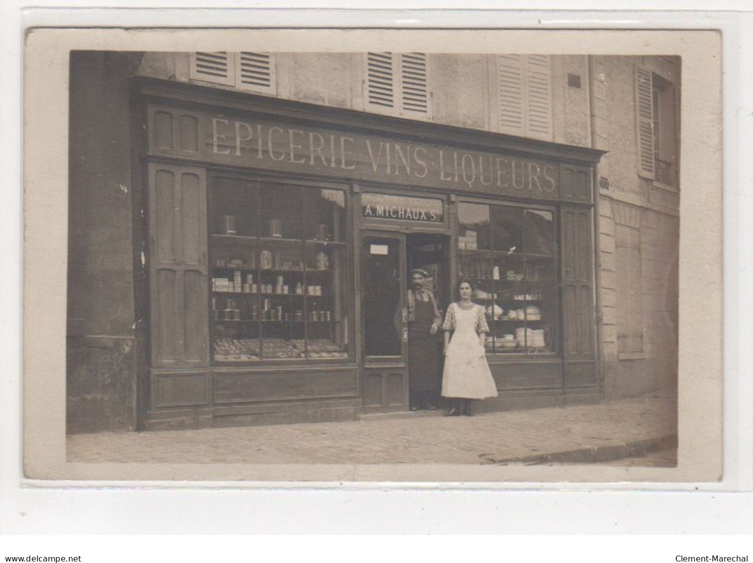 LONGJUMEAU : Carte Photo De L'épicerie Et Marchand De Vins MICHAUX (sortie Sur Montlhéry) - Très Bon état - Longjumeau