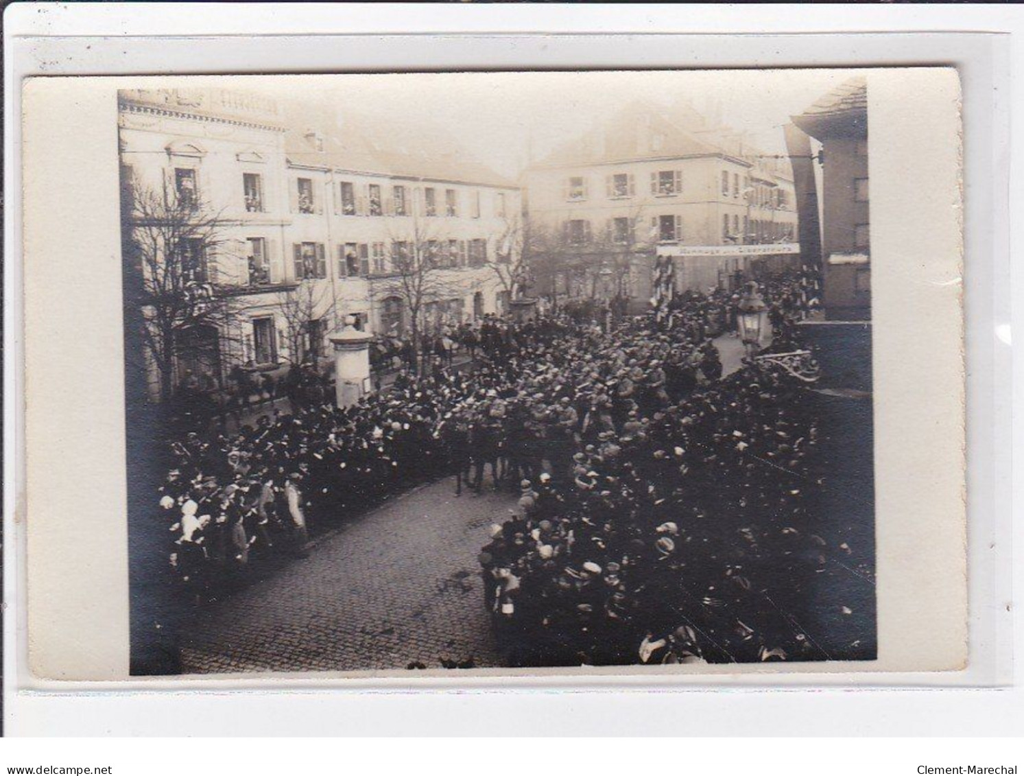 SARREGUEMINES : lot de 6 cartes photo - fêtes de la Libération (militaire - guerre 14-18) - très bon état