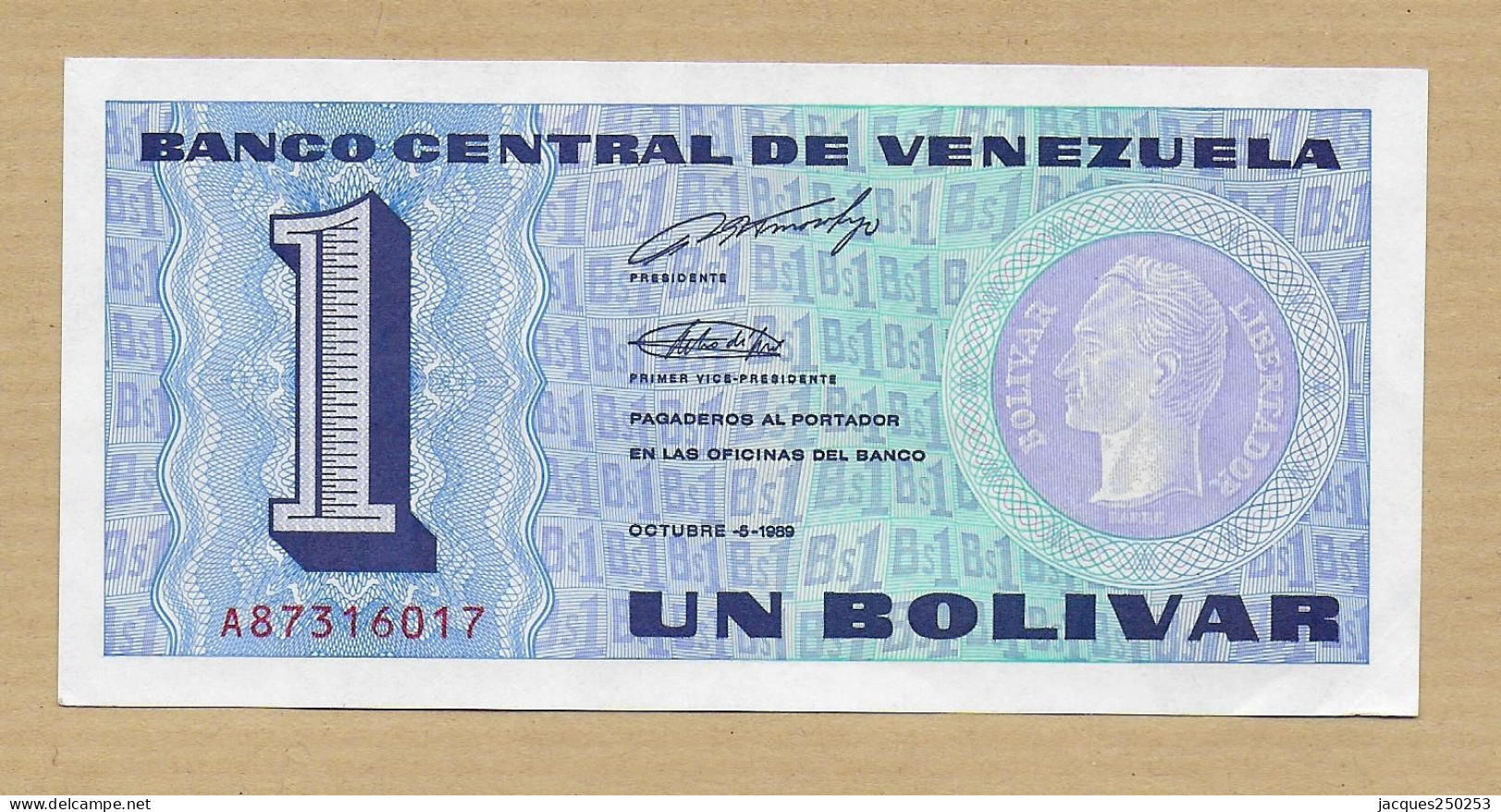 1 BOLIVAR 1989 - Venezuela