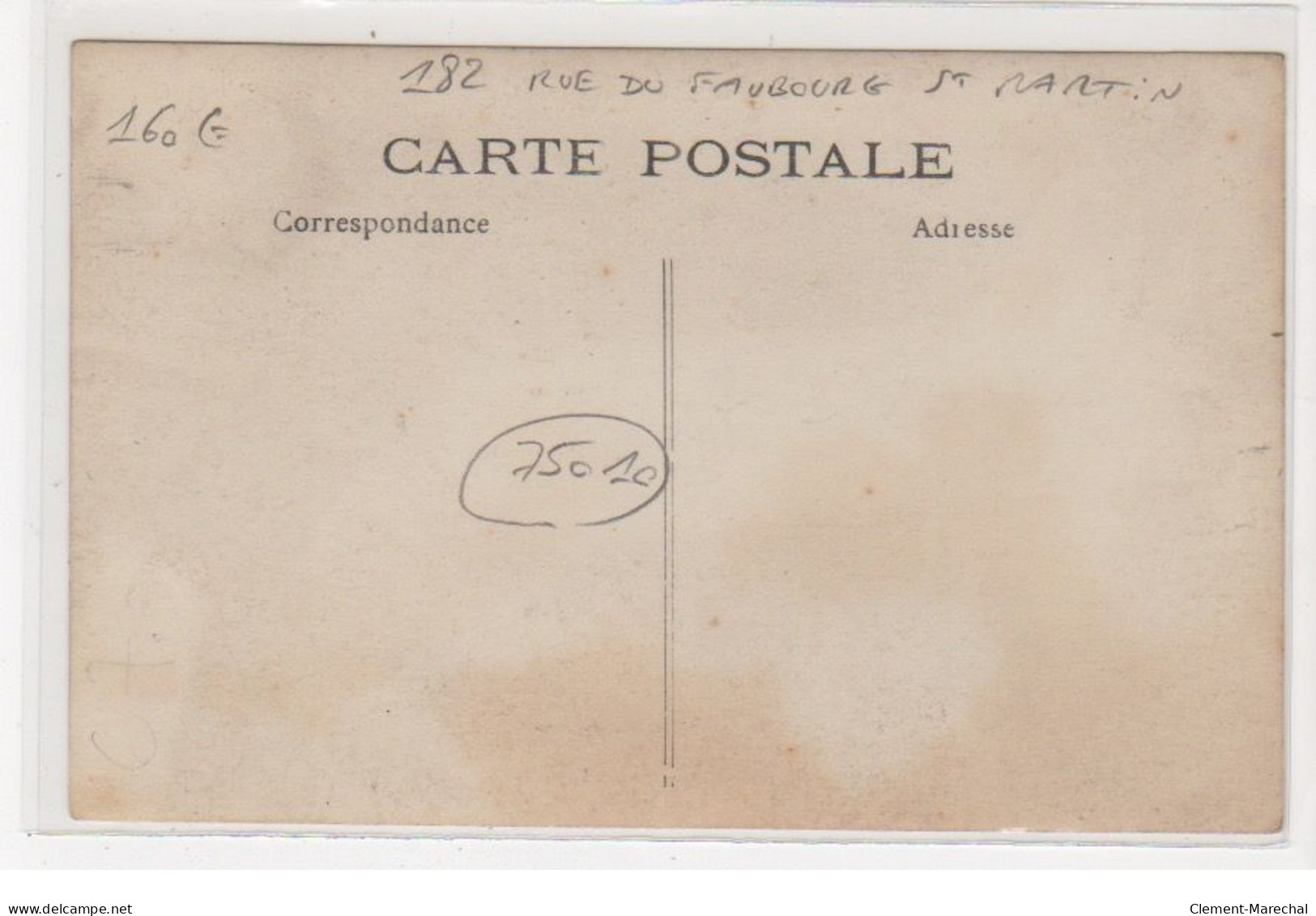 PARIS : Carte Photo Du Salon De Coiffure Torcheux Au 182 Rue Du Faubourg Saint Martin - Très Bon état - District 10