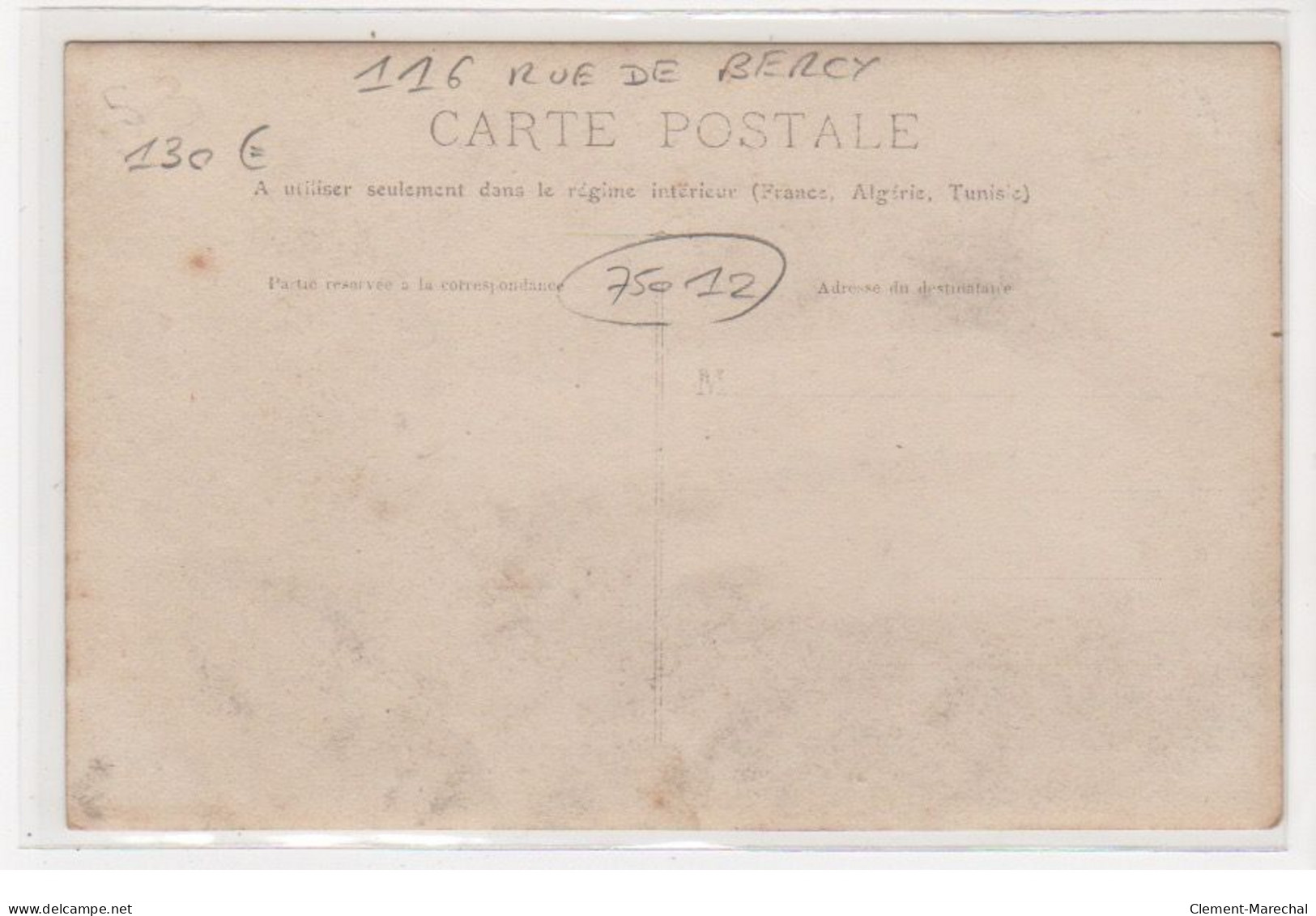 PARIS : Carte Photo Du Salon De Coiffure BOITARD Au 116 Rue De Bercy (coiffeur) - Très Bon état - Arrondissement: 12