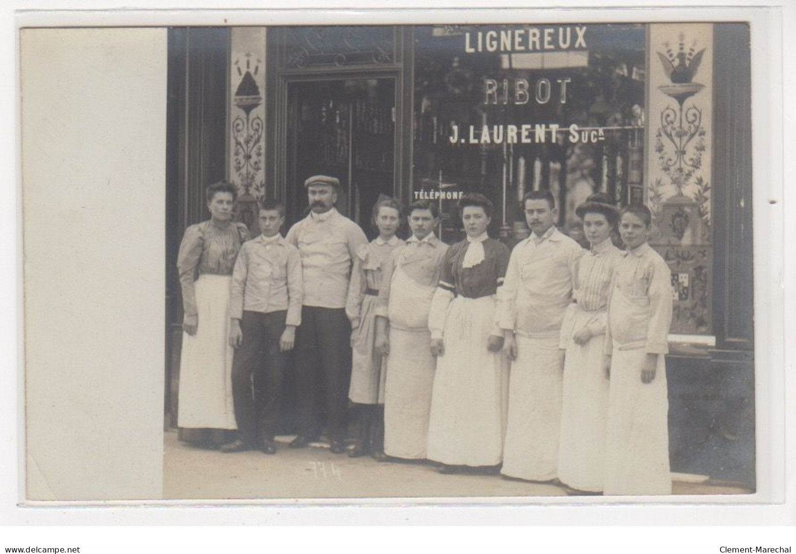 PARIS : Carte Photo Du Magasin Lignereux - Ribot (Laurent Successeur) - Bon état - Paris (09)