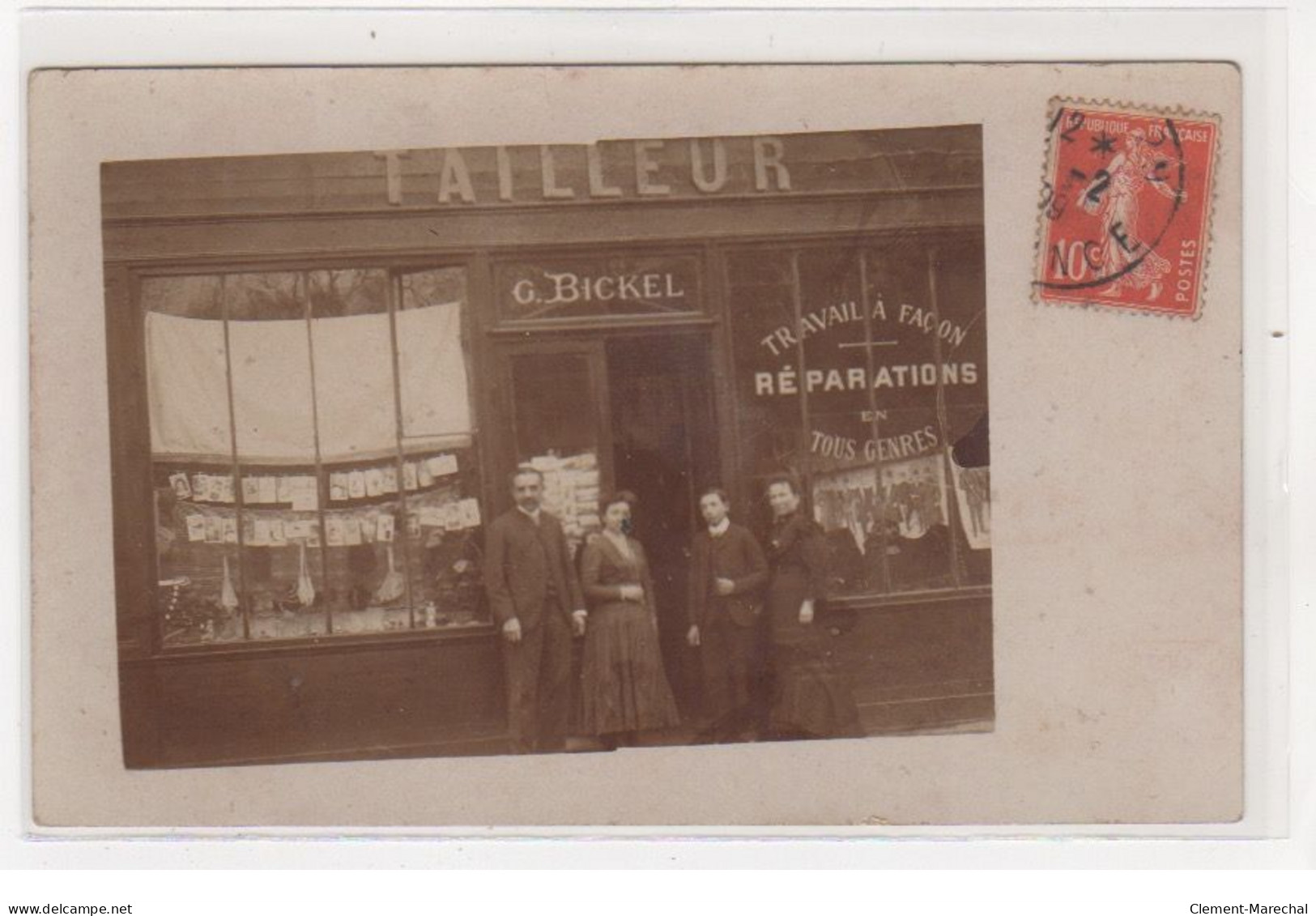 PARIS : Carte Photo De L'atelier Du Tailleur BICKEL Sur Le Boulevard Du Port Royal (Mode) - Très Bon état - District 05