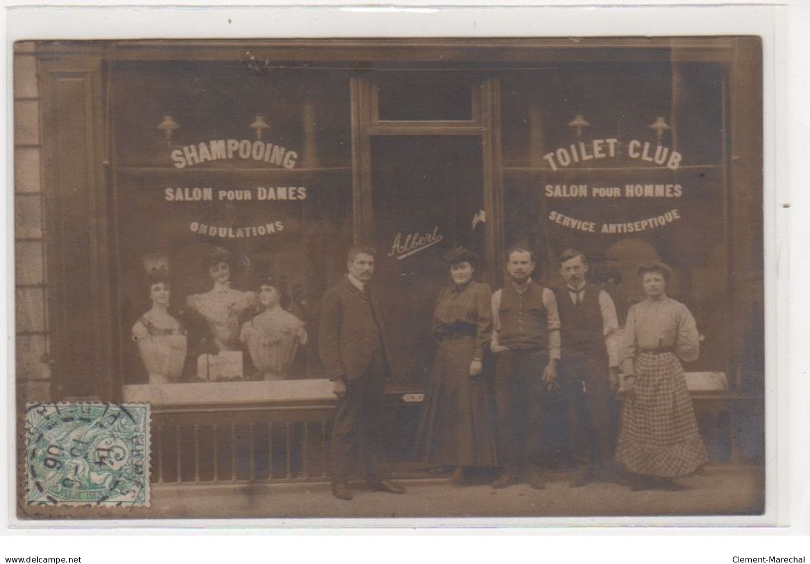 PARIS : Carte Photo Du Salon De Coiffure Albert (Toilet Club - Coiffeur) Au 40-42 Rue De Poitou - état - District 03