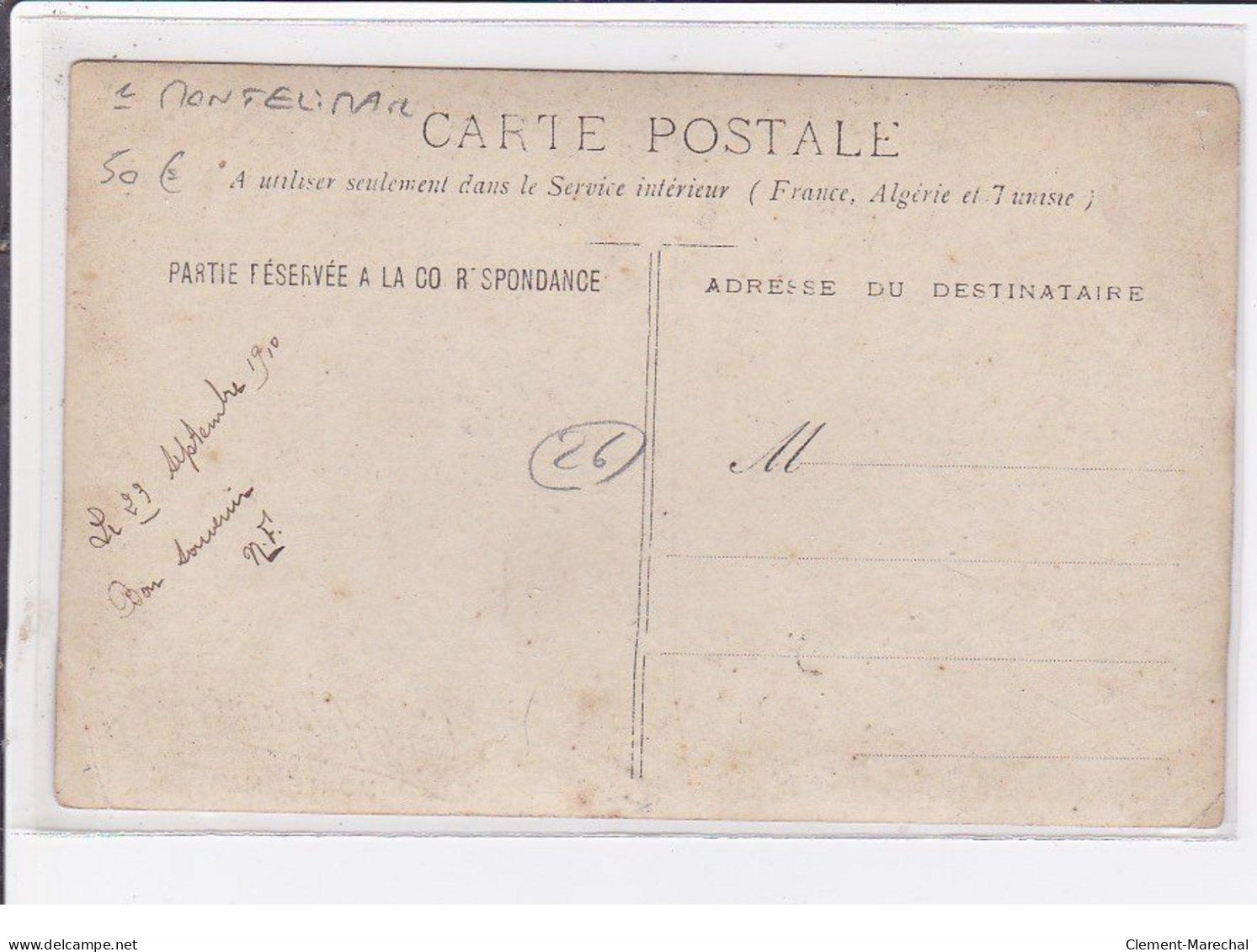 Environs De Montélimar : Carte Photo D'un Intérieur De Village - état (un Coin Plié) - Other & Unclassified