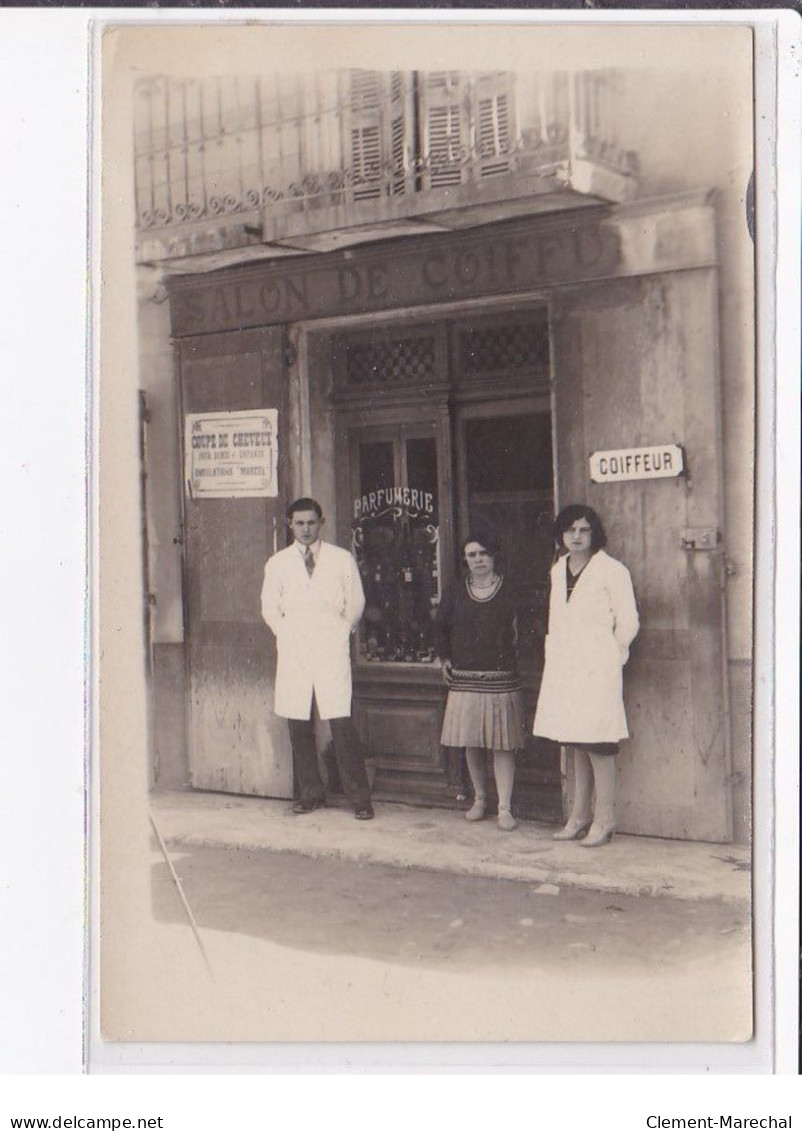 ORAISON : Carte Photo Du Salon De Coiffure - Parfumerie - Coiffeur - Très Bon état - Andere & Zonder Classificatie