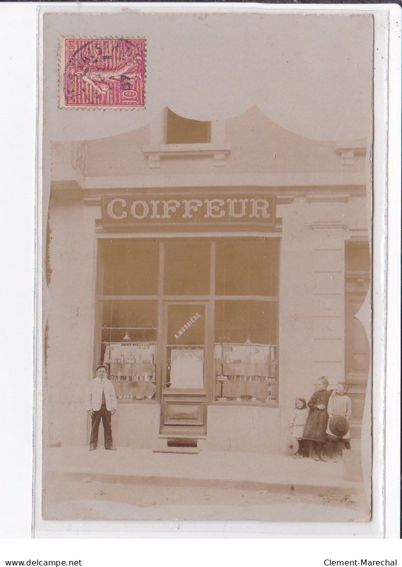 BELLEGARDE : Carte Photo Du Salon De Coiffure MOSSIERE (coiffeur) - Très Bon état - Bellegarde-sur-Valserine