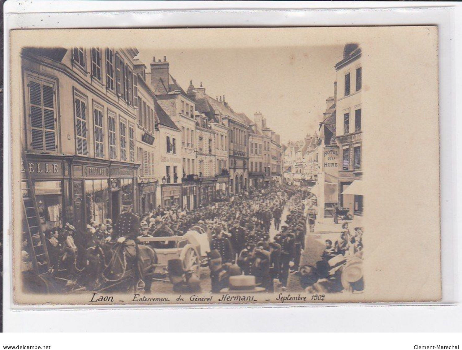 LAON : Carte Photo De L'enterrement Du Général Herman En 1902 (militaire)- Très Bon état - Laon