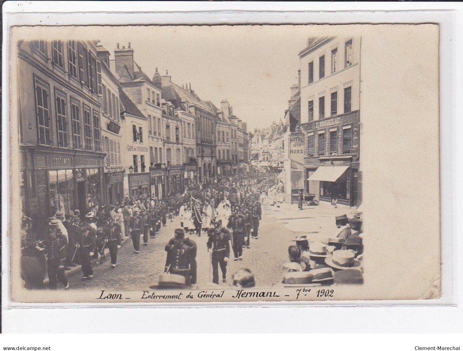 LAON : Carte Photo De L'enterrement Du Général Herman En 1902 (militaire)- Très Bon état - Laon