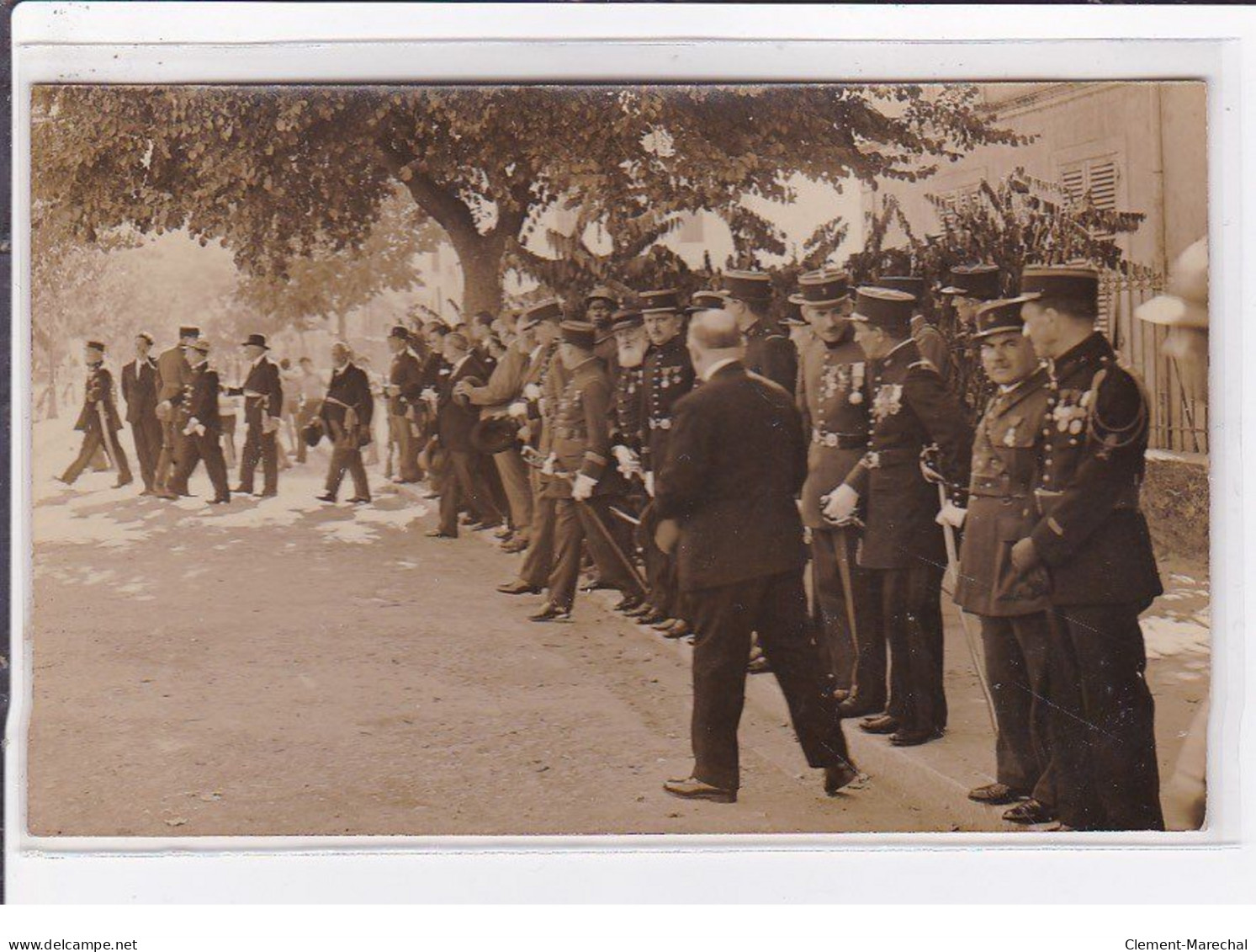 CORTE : lot de 5 cartes photo des cérémonies du 14 Juillet 1934 (militaire - photo Filippi) - très bon état