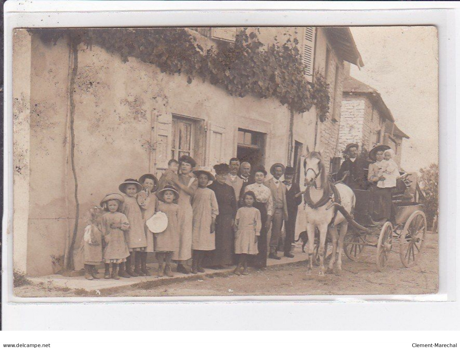 Environs De LYON : Carte Photo D'un Attelage (vue Très Animée) - Très Bon état - Other & Unclassified