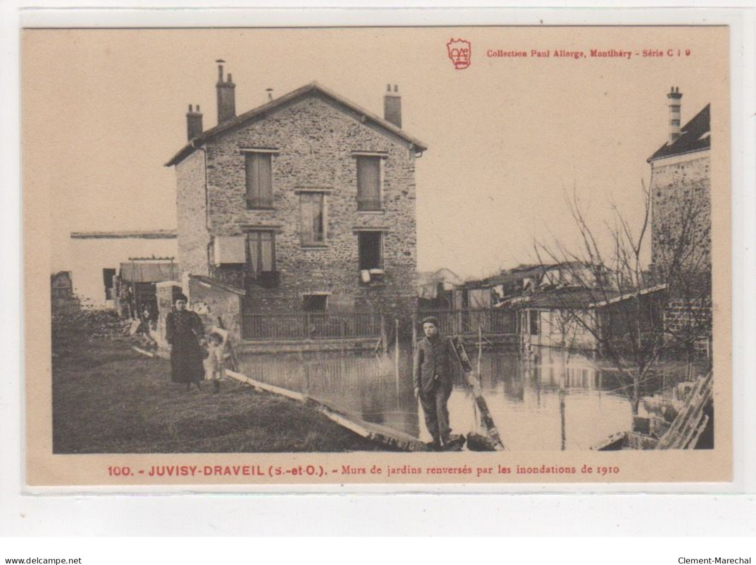 JUVISY : Inondations 1910 : Murs De Jardins Renversés - Très Bon état - Juvisy-sur-Orge