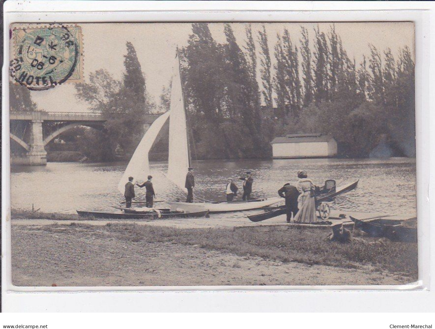 RUEIL MALMAISON : Lot De 2 Cartes Photo (pont Du Chemin De Fer) - Scène Nautique - Très Bon état - Rueil Malmaison