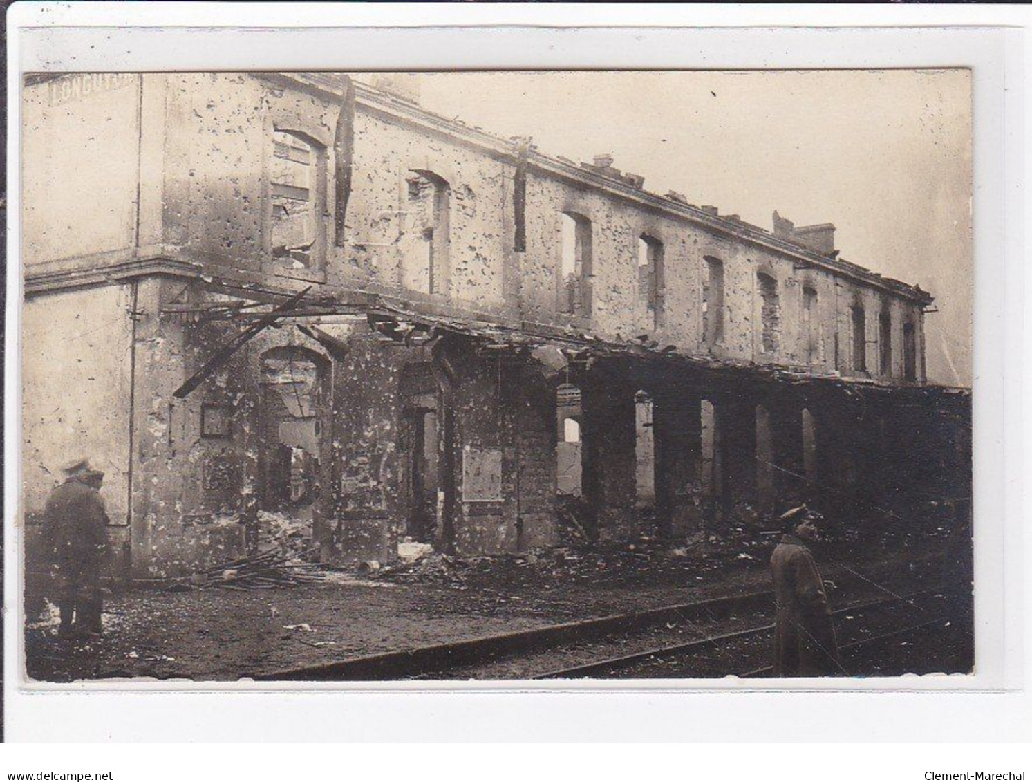 LONGUYON : Lot De 6 Cartes Photo De La Gare En Ruine (guerre 14-18) - Très Bon état - Longuyon