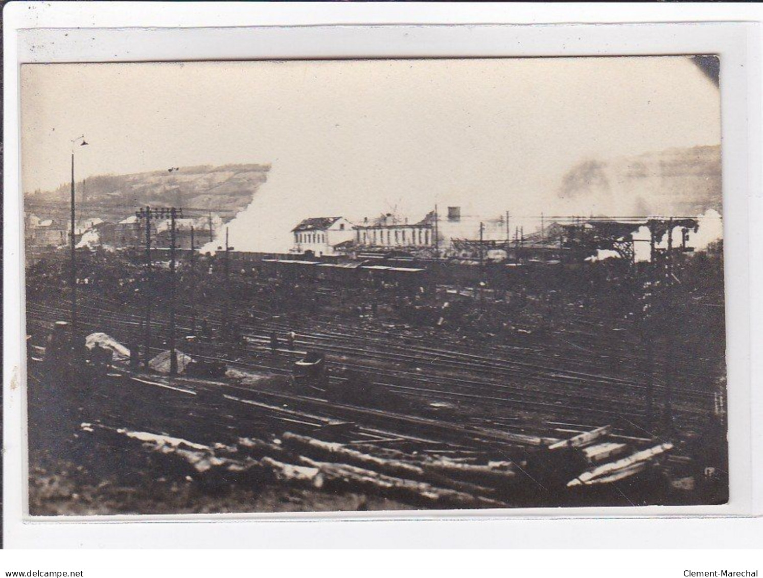 LONGUYON : Lot De 6 Cartes Photo De La Gare En Ruine (guerre 14-18) - Très Bon état - Longuyon