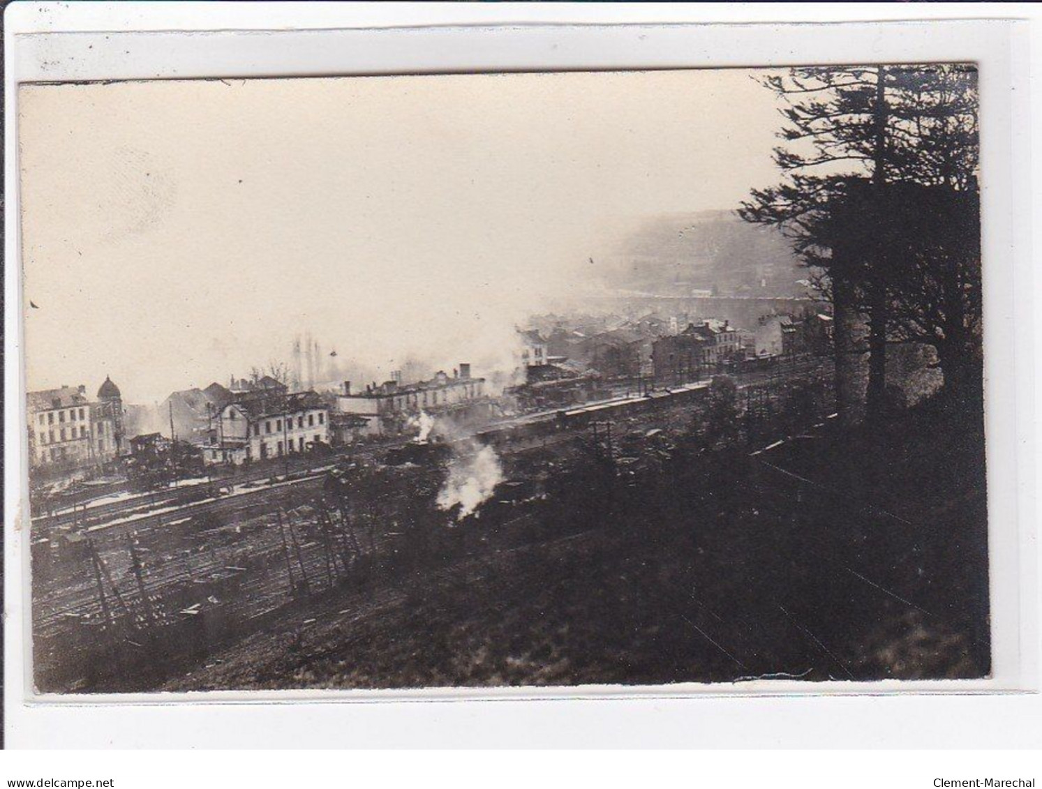 LONGUYON : Lot De 6 Cartes Photo De La Gare En Ruine (guerre 14-18) - Très Bon état - Longuyon