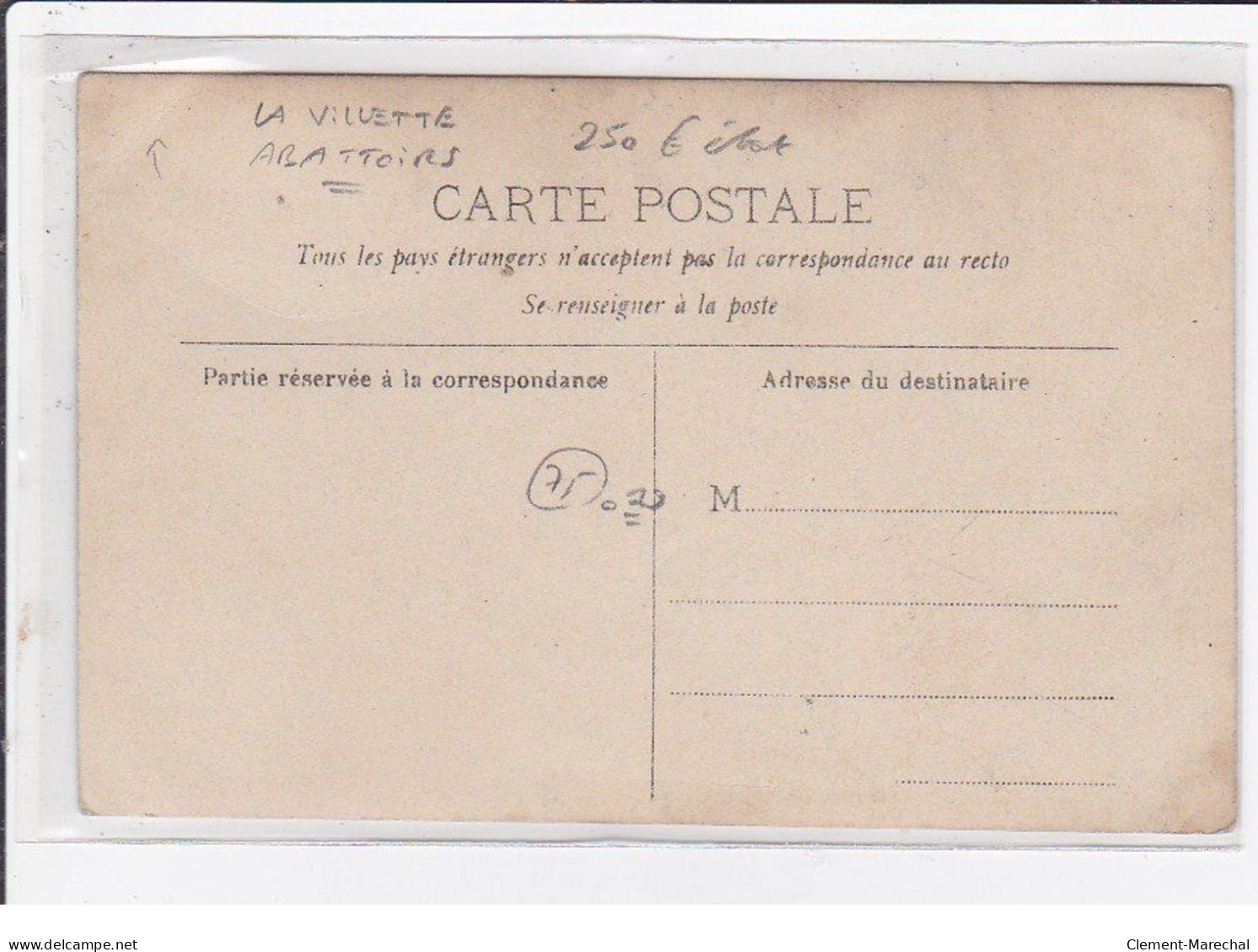 PARIS 19 ème : Carte Photo De Bouchers Aux Abattoirs De La Villette Vers 1910 - Bon état (un Coin Plié) - Distrito: 19