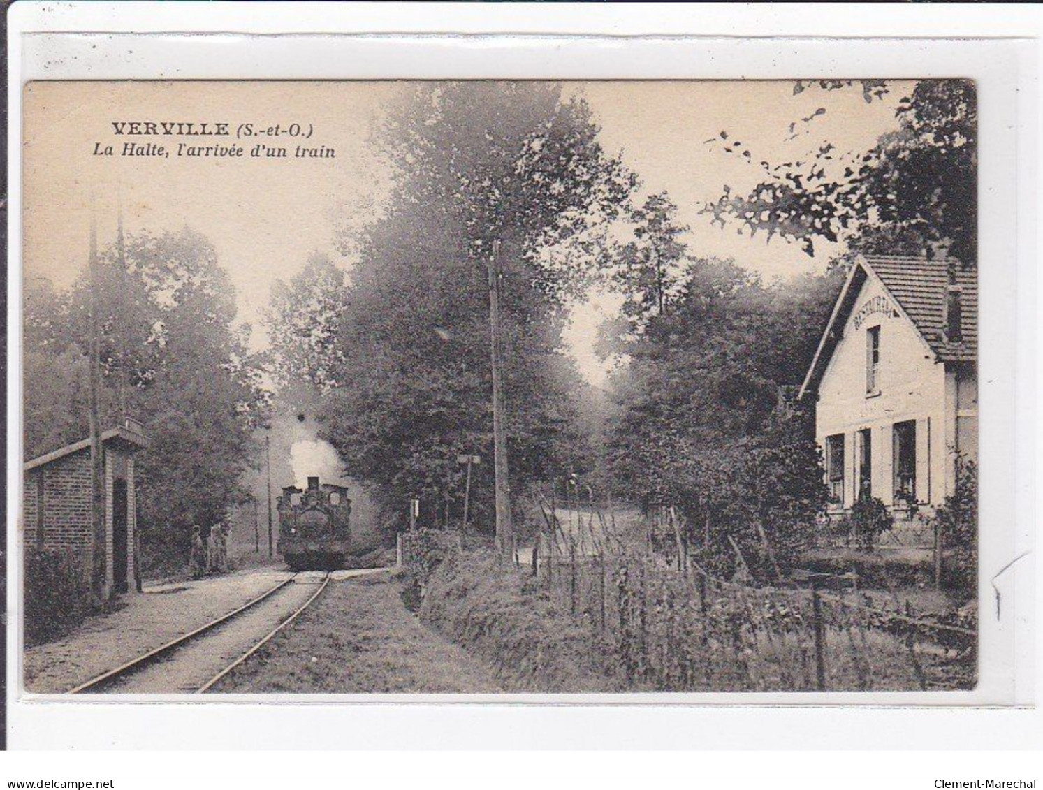 VERVILLE : La Halte - L'arrivée Du Train - Gare - Bon état - Other & Unclassified