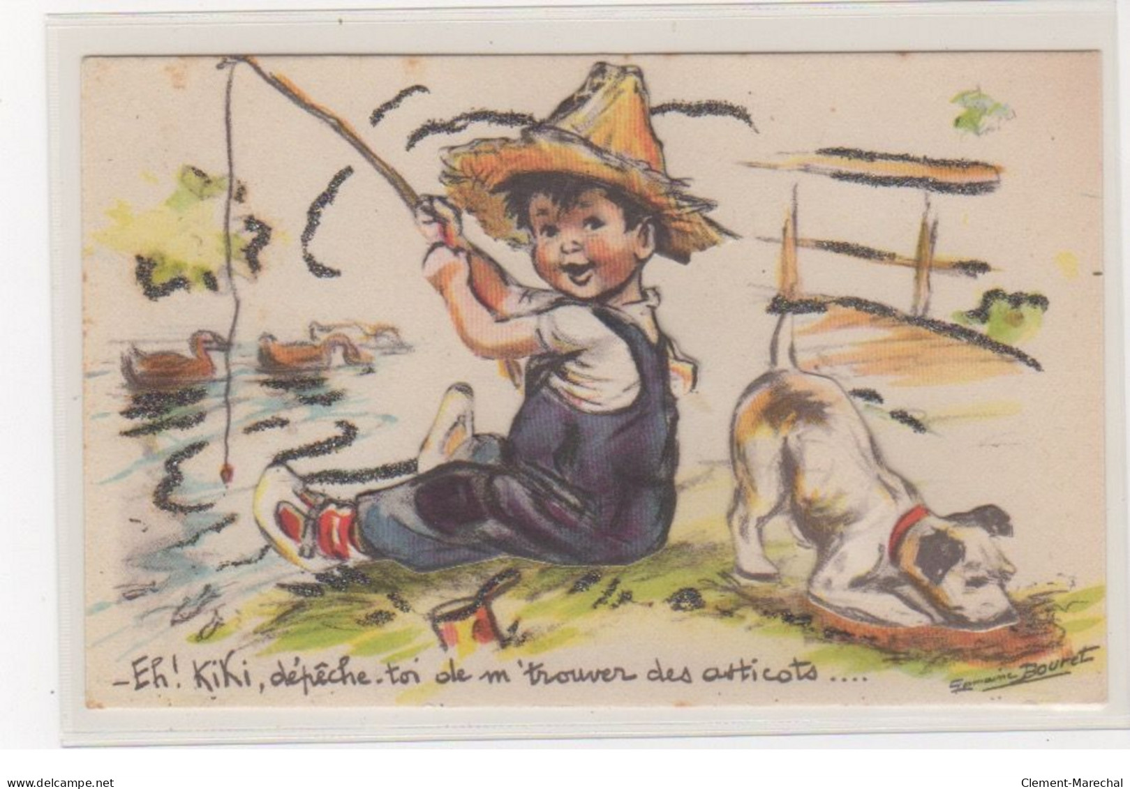 BOURET Germaine : Cpa Avec Collage (systeme -  Série 681) (ex-collection Amigon) - Très Bon état - Bouret, Germaine