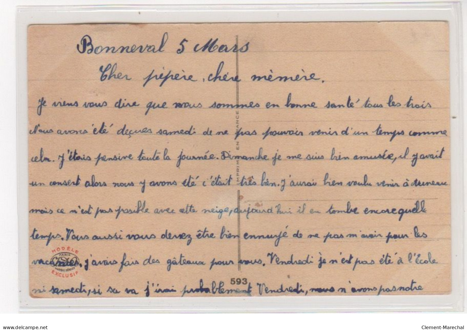 BOURET Germaine : Cpa Avec Collage (systeme -  Série 593) (ex-collection Amigon) - Très Bon état - Bouret, Germaine