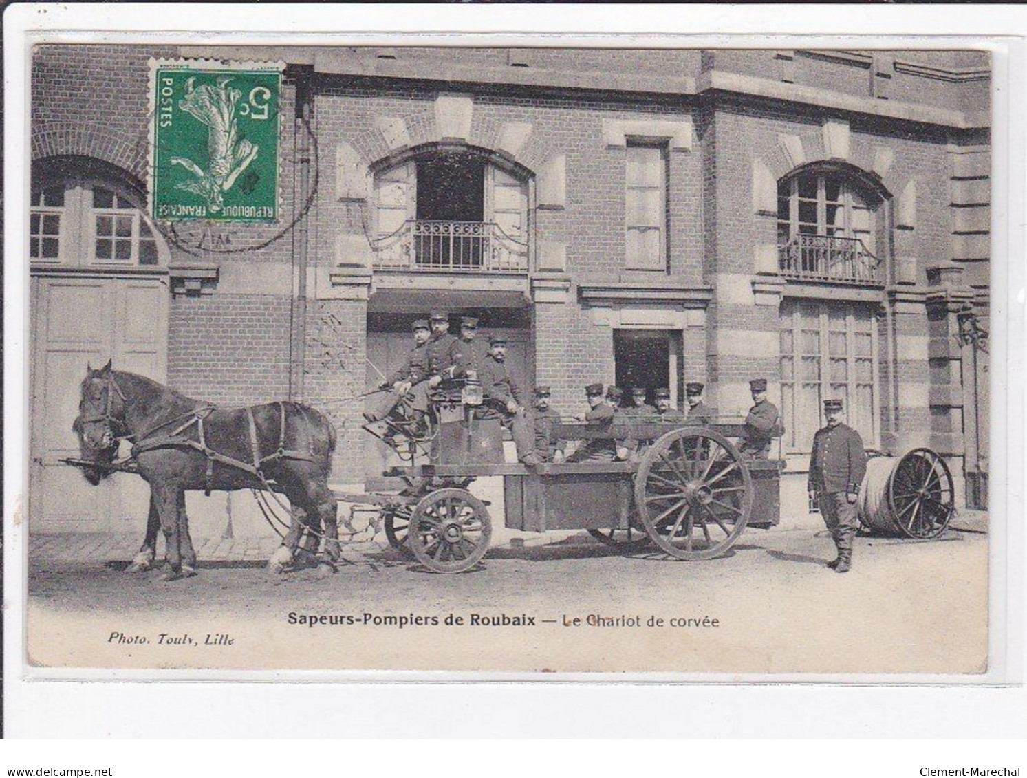 ROUBAIX : Les Sapeurs Pompiers - Le Chariot De Corvée - état - Roubaix