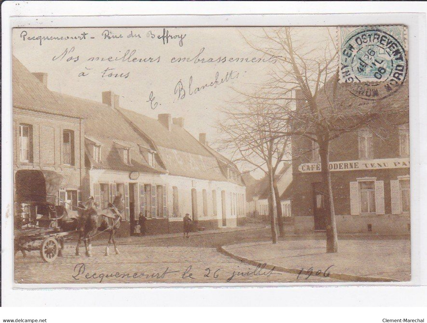 PECQUENCOURT : Carte Photo De La Rue Du Beffroy - Très Bon état - Autres & Non Classés