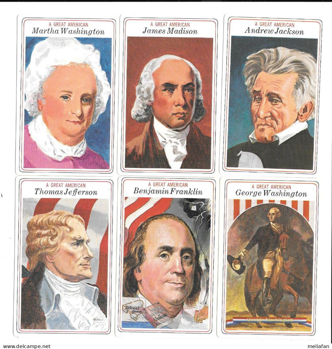 EH79 - CARTES BIG BOY - GEORGE MARTHA WASHINGTON - JAMES MADISON - ANDREW JACKSON - THOMAS JEFFERSON - BENJAMIN FRANKLIN - Other & Unclassified