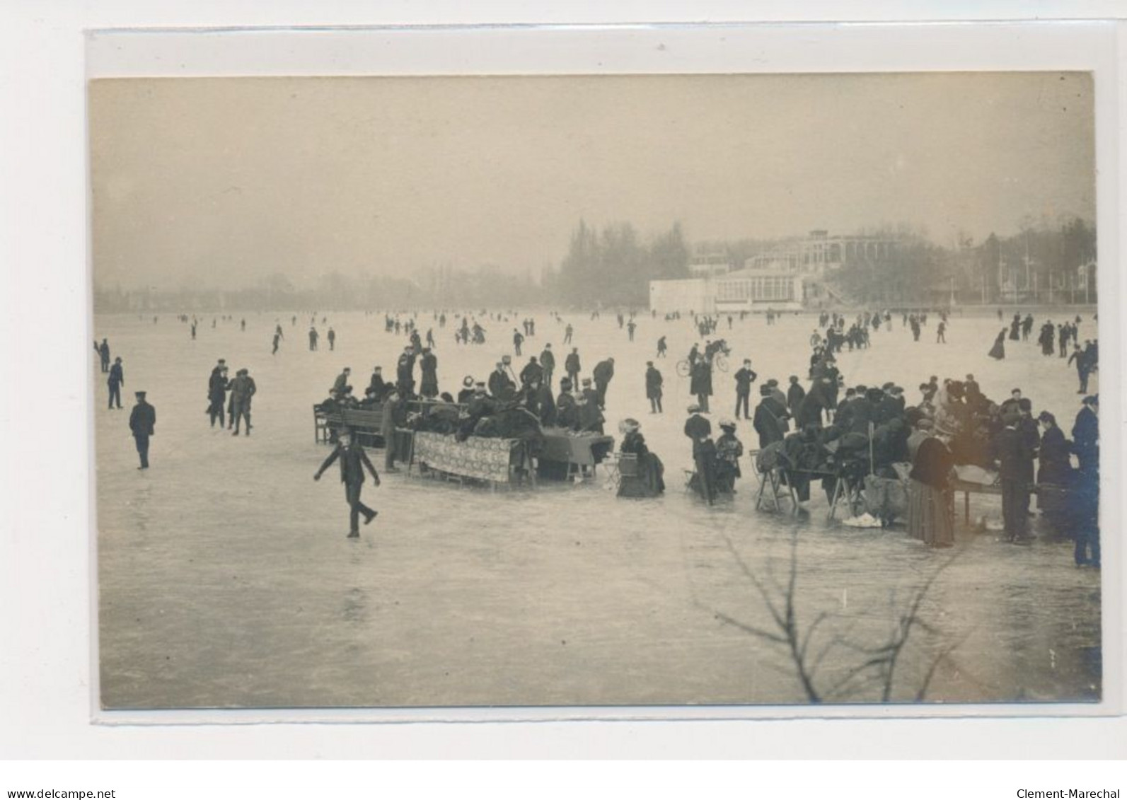 ENGHIEN LES BAINS - Patinage Sur Le Lac - Carte Photo - Très Bon état - Enghien Les Bains