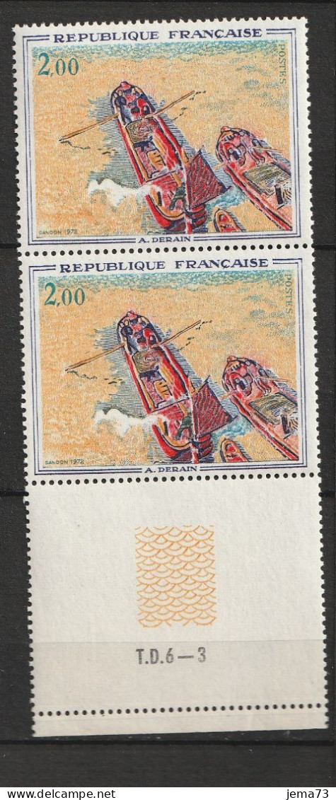 N° 1733 Oeuvres D'Art: Derain, Belle Paire De 2 Timbres Neuf Impréccable - Ungebraucht