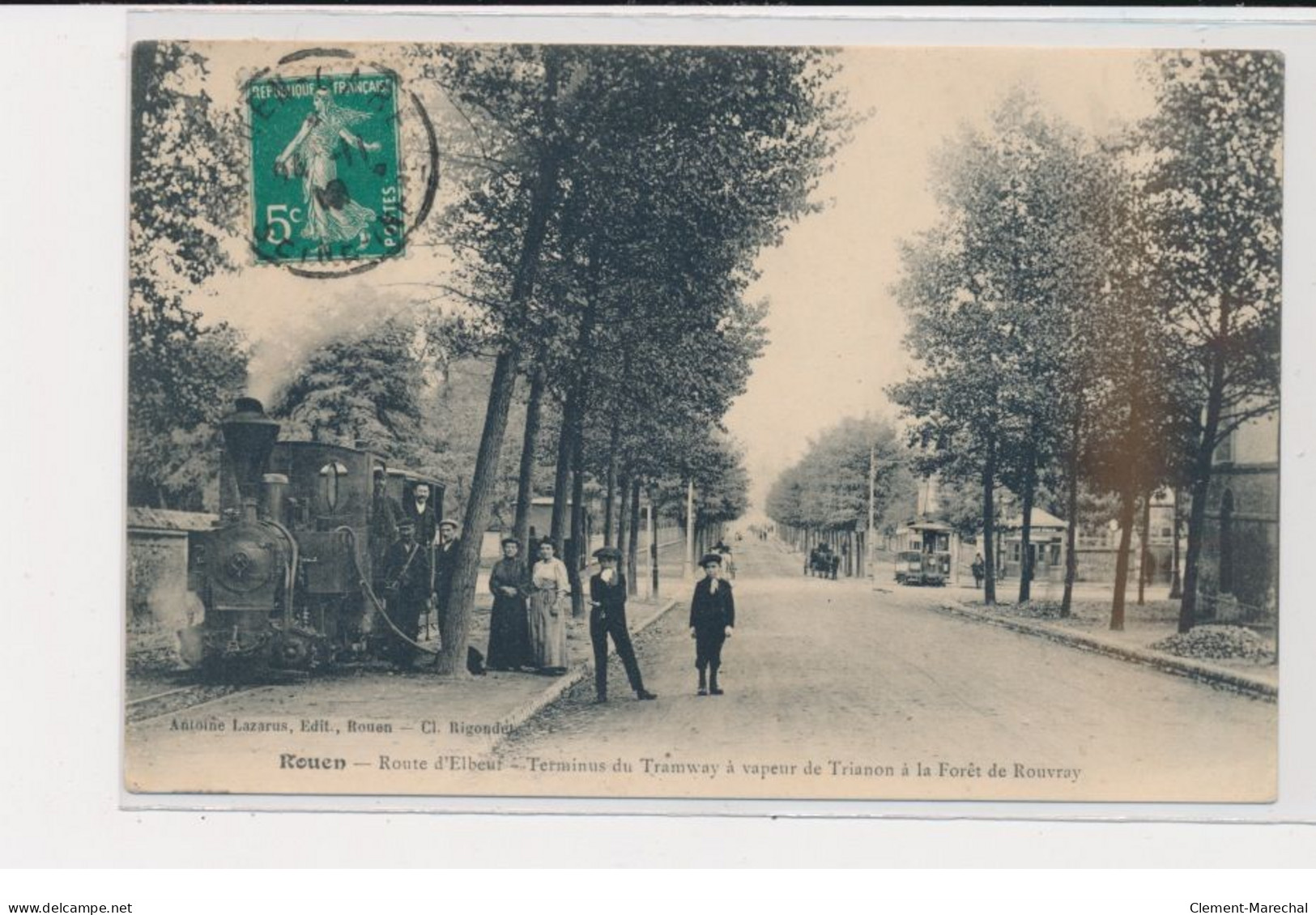 ROUEN - Route D'Elbeuf - Terminus Du Tramway à Vapeur De Trianon à La Forêt De Rouvray - Très Bon état - Rouen