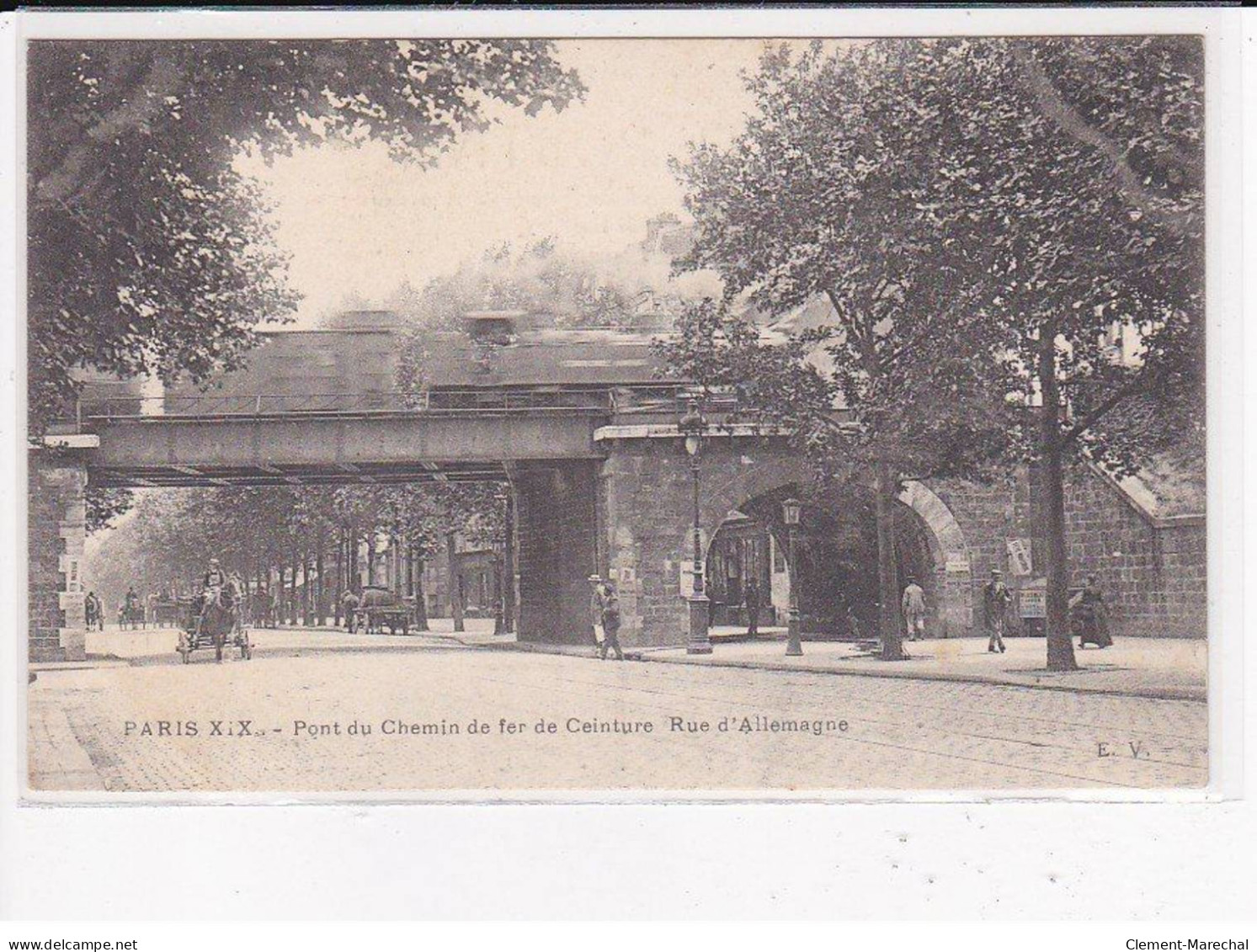 PARIS 19ème Arrondissement : Pont Du Chemin De Fer De Ceinture, Rue D'Allemagne - Très Bon état - Paris (19)