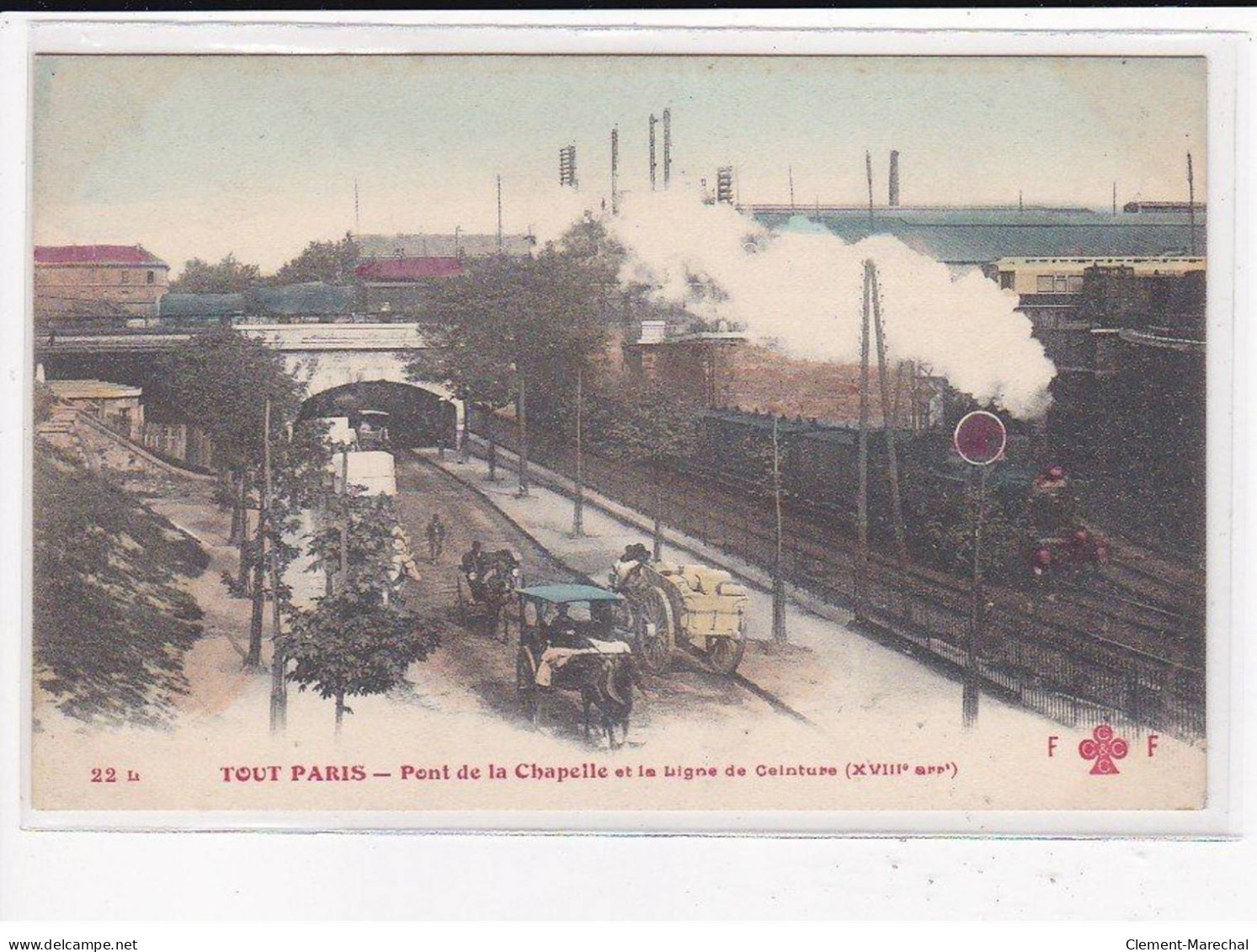 PARIS 18ème Arrondissement : Fleury, Pont De La Chapelle Et La Ligne De Ceinture, En Couleur - Très Bon état - Distrito: 18