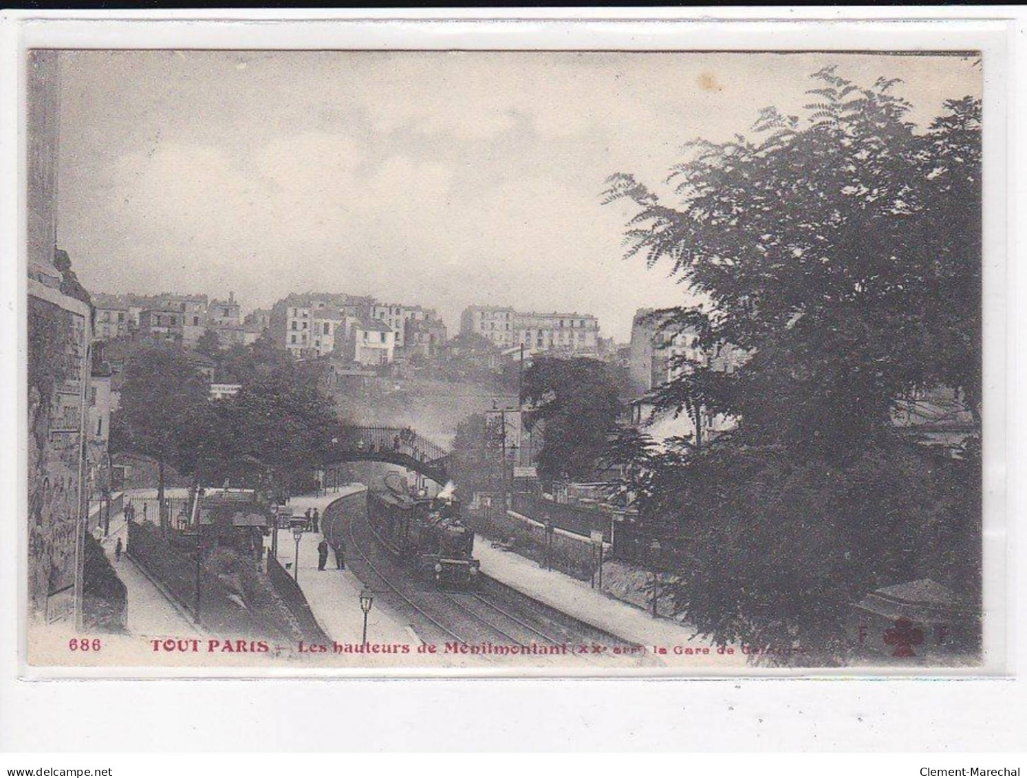 PARIS 20ème Arrondissement : Fleury, Les Hauteurs De Ménilmontant, La Gare De Ceinture - Très Bon état - Distretto: 20