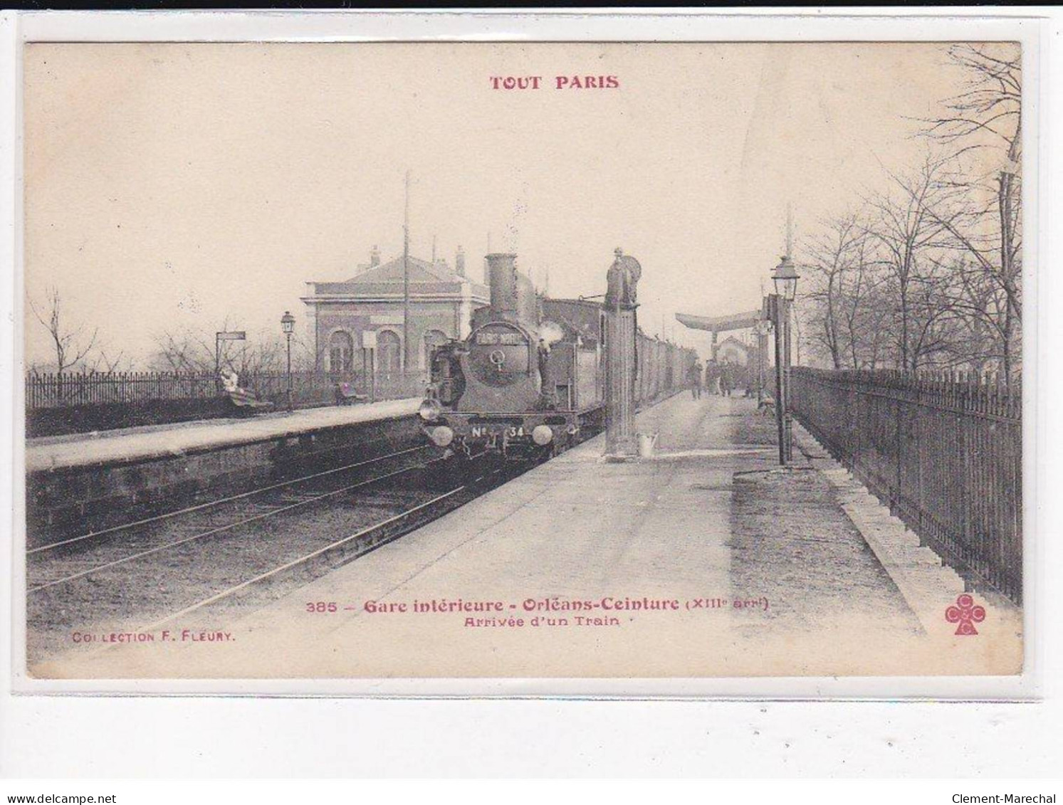 PARIS 12ème Arrondissement : Fleury, Orléans-Ceinture, La Gare Intérieure, Arrivée D'un Train - Très Bon état - Distrito: 12