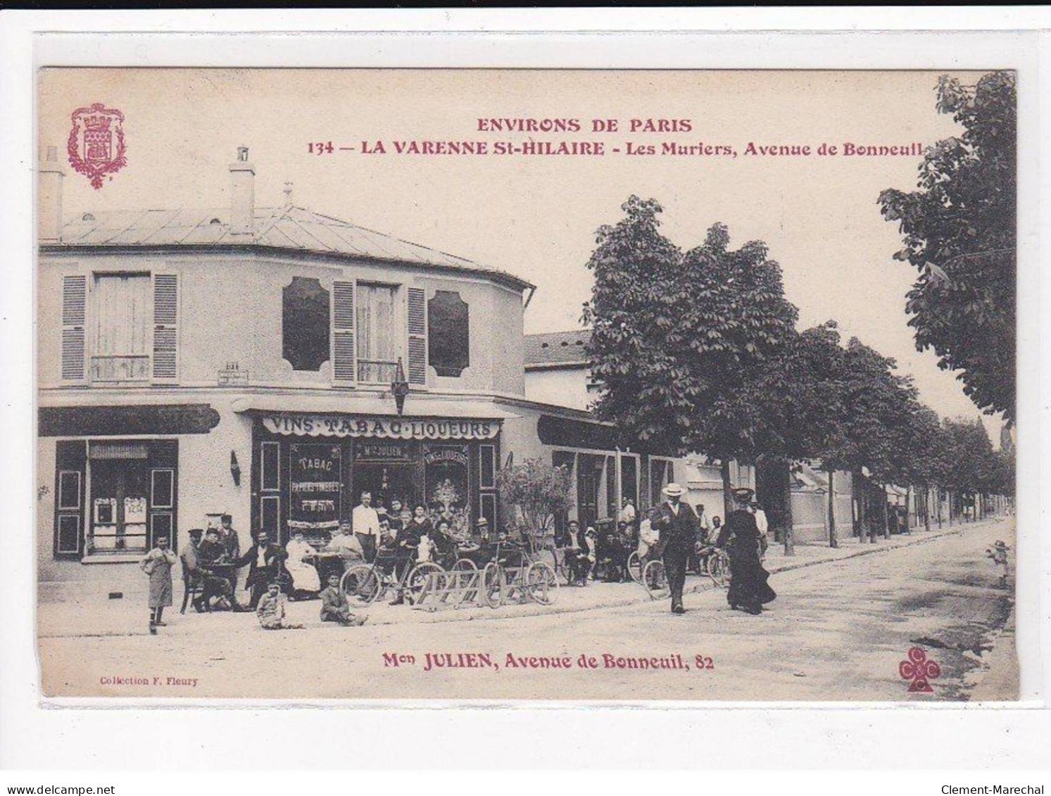 LA VARENNE St-HILAIRE : Les Muriers, Avenue De Bonneuil, Vins Tabacs Liqueurs, M.JULIEN - Très Bon état - Autres & Non Classés