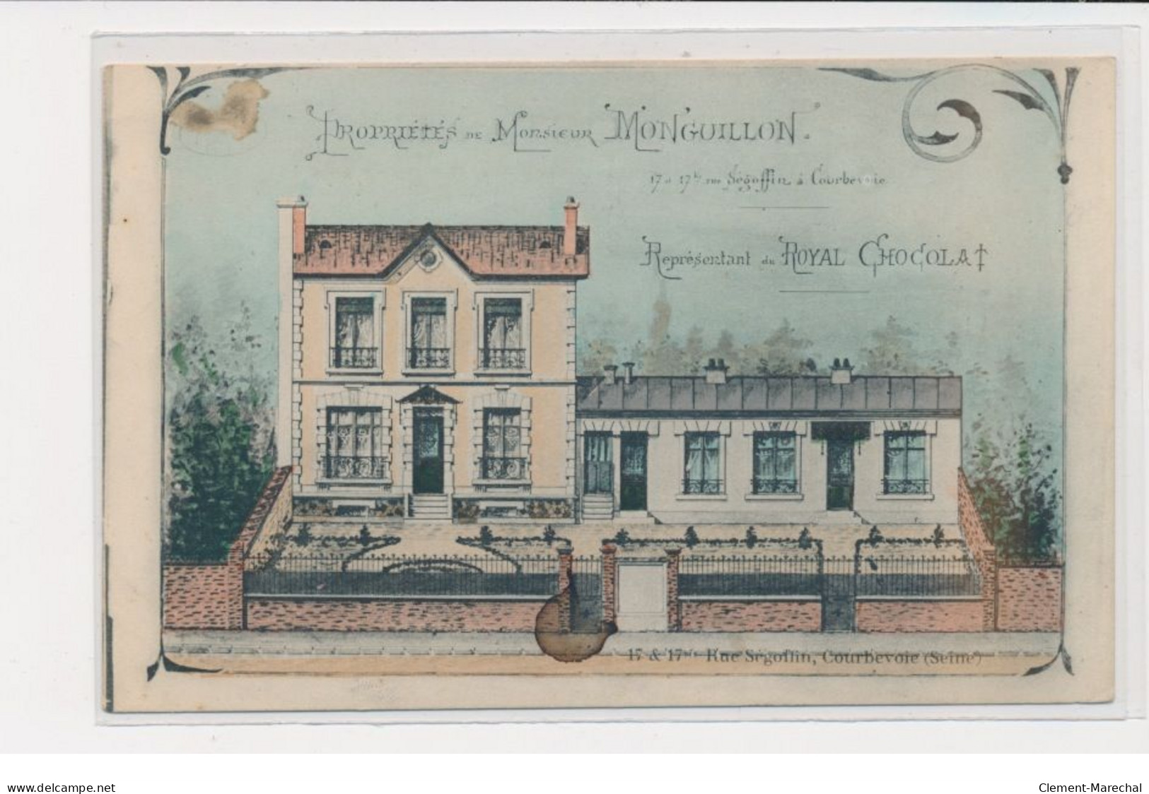 COURBEVOIE - Propriété De Mr Monguillon - Royal Chocolat - état - Courbevoie