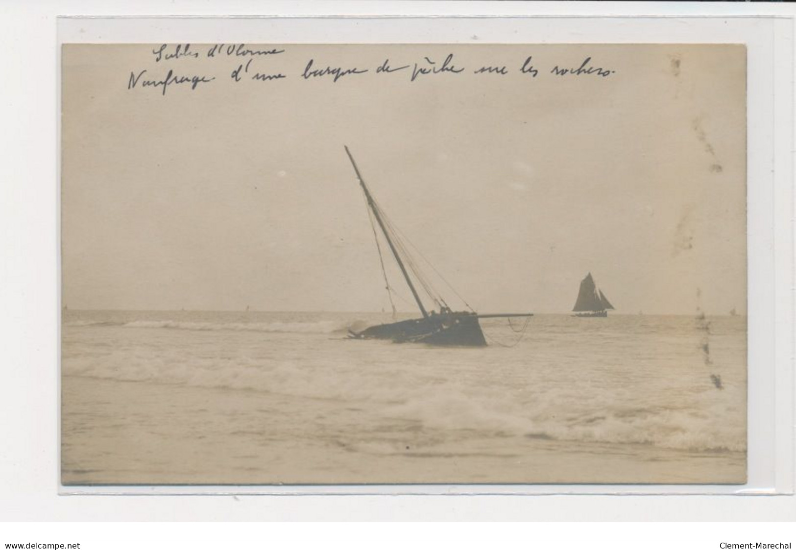 SABLES D'OLONNE - Carte Photo - Bateau (naufrage D'une Barque De Pêche) - Très Bon état - Sables D'Olonne