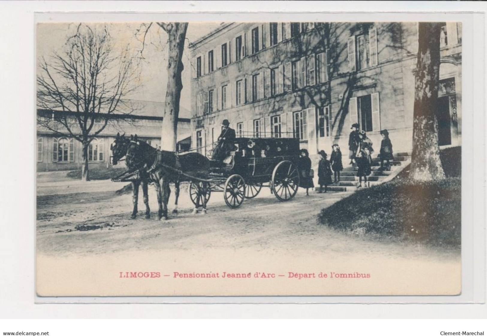 LIMOGES Pensionnat Jeanne D'arc - Départ De L'omnibus - Très Bon état - Limoges