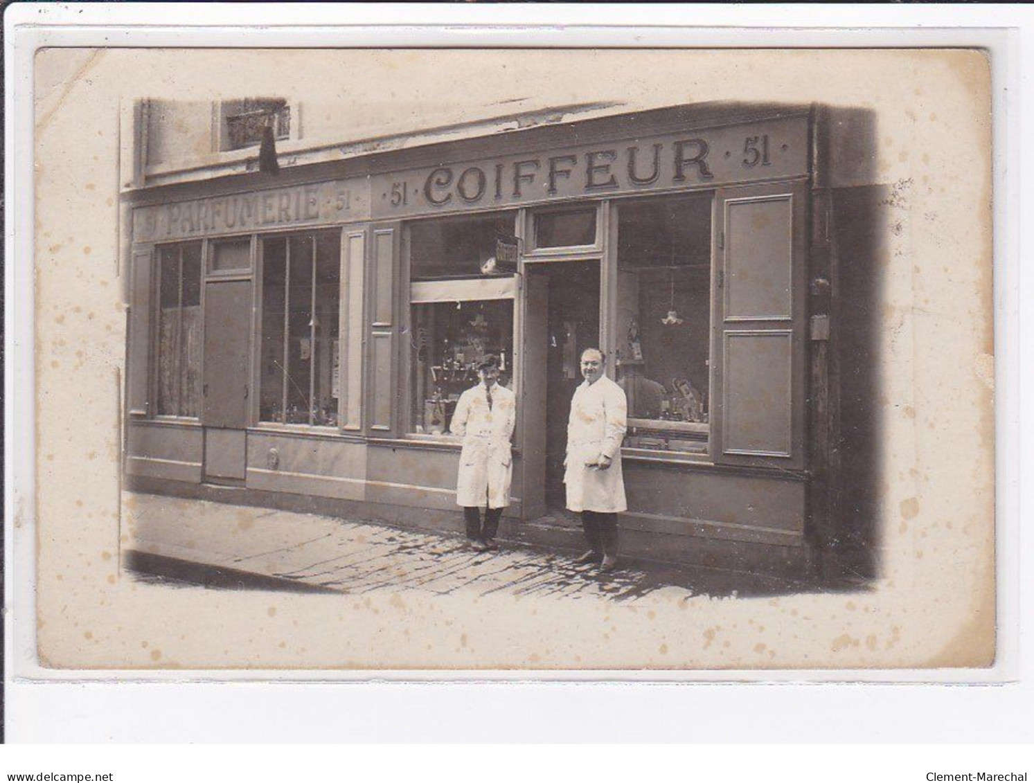 LYON : Lot De 2 Cartes Photo Du Salon De Coiffure ROUDIL En 1925 (coiffeur - Parfumerie) - Bon état - Other & Unclassified