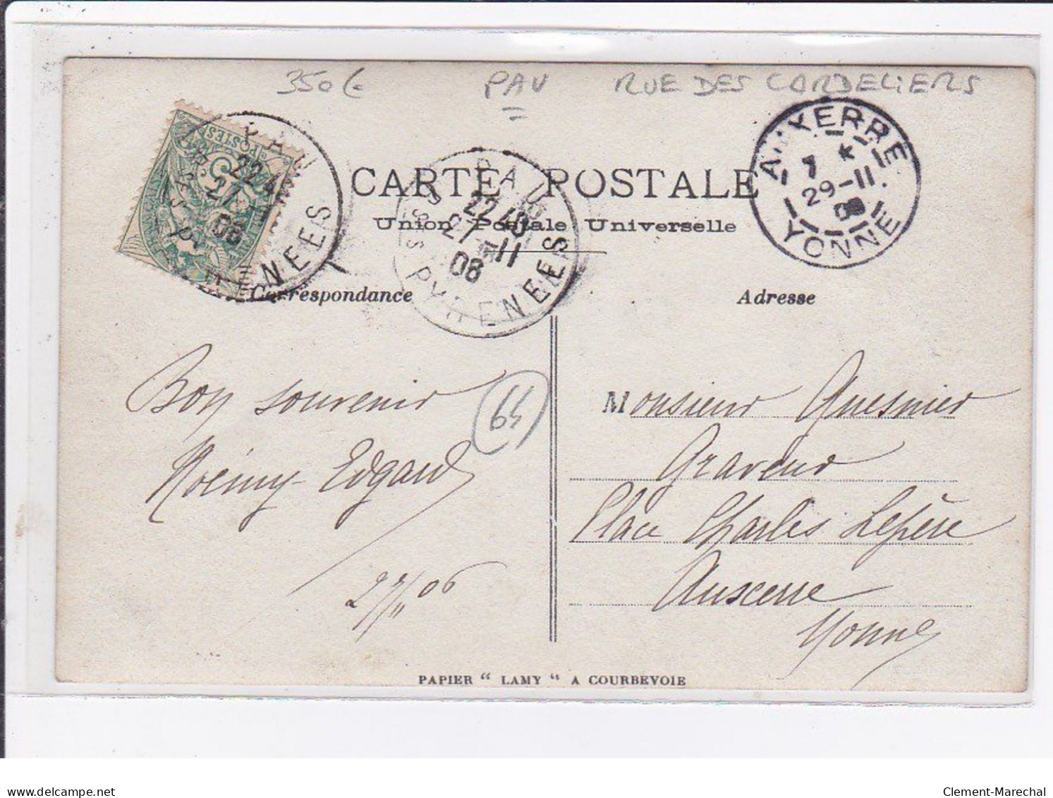 PAU : Carte Photo De L'horlogerie - Bijouterie TAABLE (rue Des Cordeliers) - Très Bon état - Pau