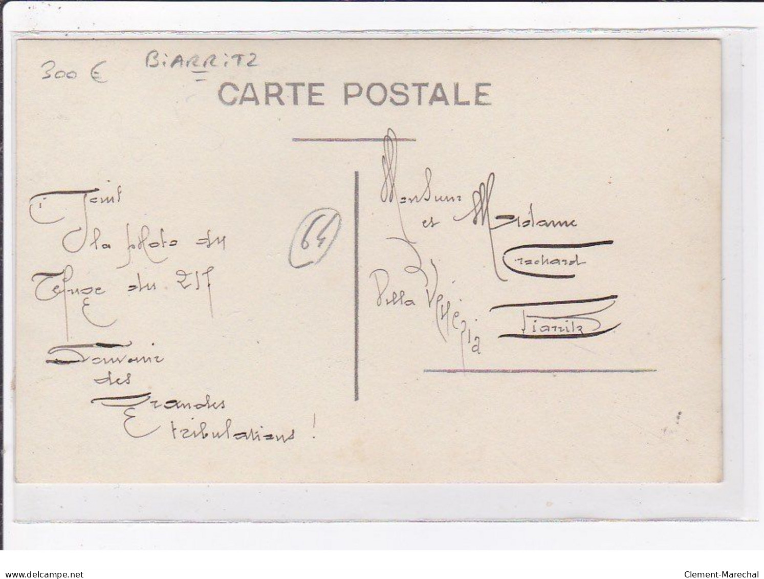 BIARRITZ : Carte Photo Du Magasin "Paris-Cravates" (modes - Chemiserie - Bonneterie) - Très Bon état - Biarritz