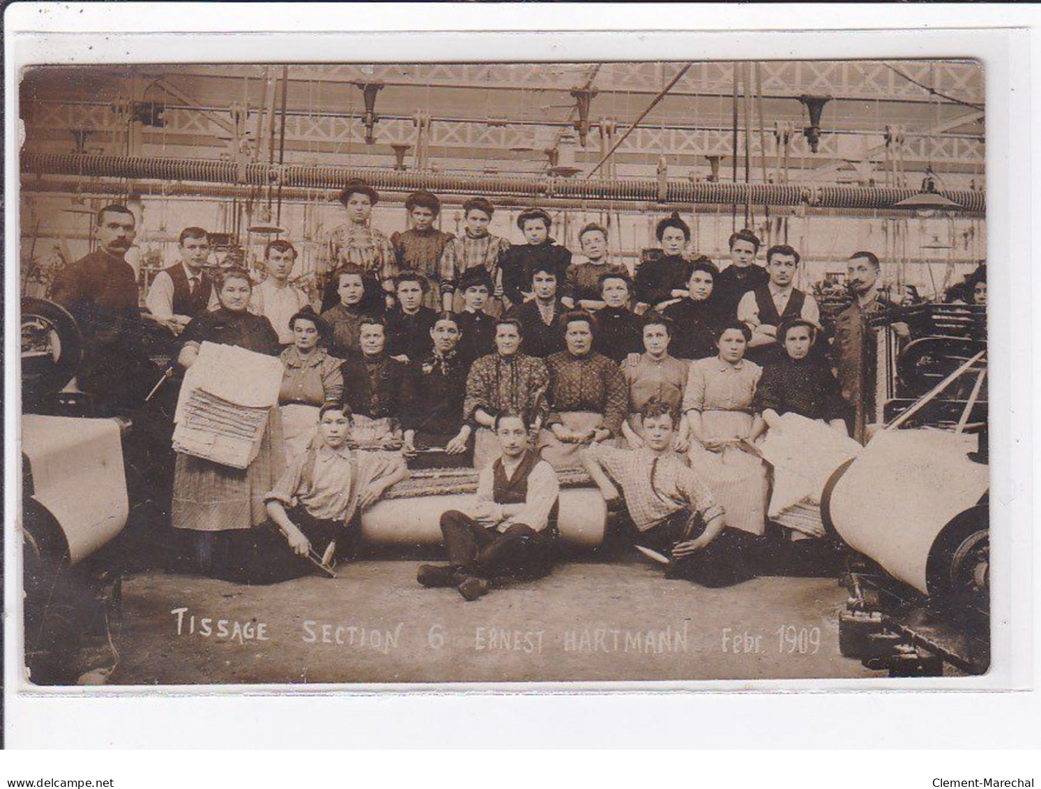 MULHOUSE : Carte Photo De L'atelier De Tissage Ernest HARTMANN En 1909 - Très Bon état - Mulhouse