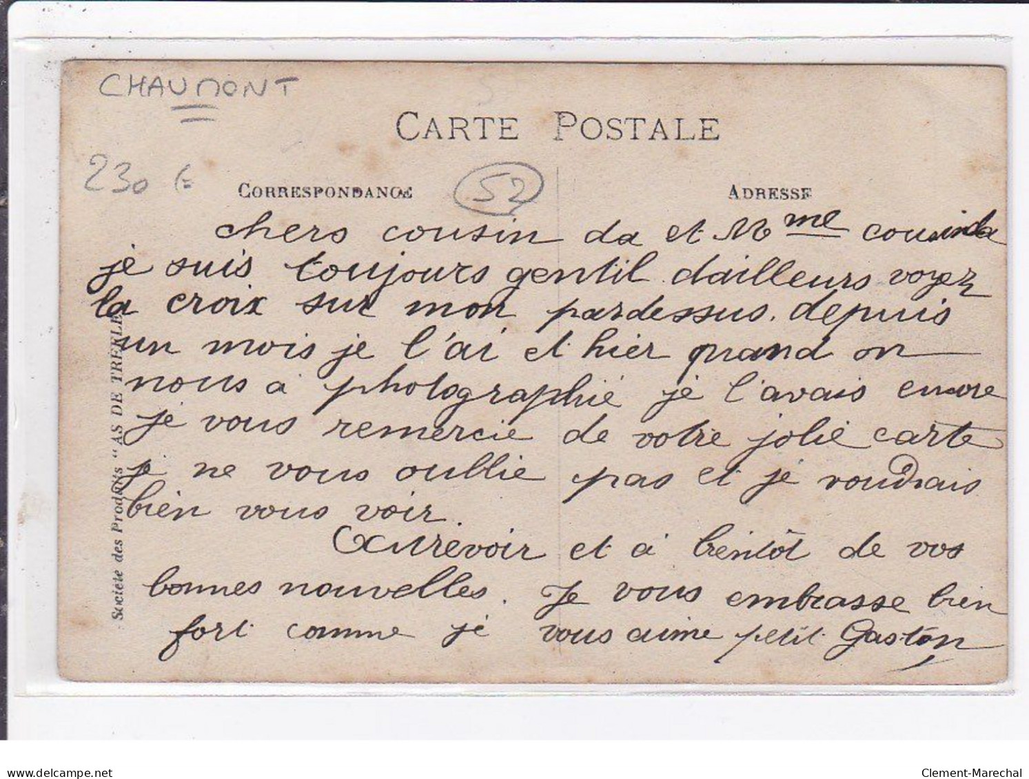 CHAUMONT : Carte Photo Du Salon De Coiffure ROSSO (coiffeur) - Très Bon état - Chaumont