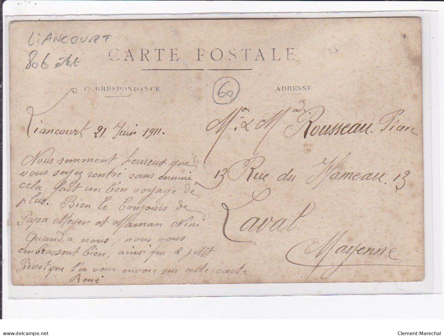 LIANCOURT : Carte Photo Du Salon De Coiffure  (coiffeur - Parfumeur) - état - Liancourt