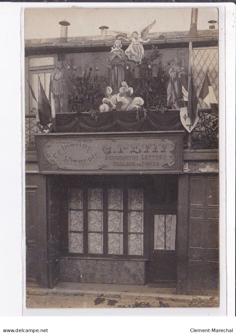 ORLEANS : Carte Photo De L'atelier De Peinture Et Vitrerie PETIT - Très Bon état - Orleans