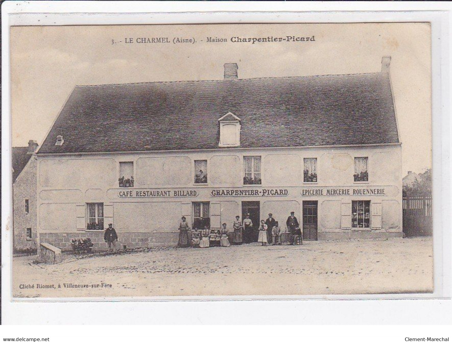 LE CHARMEL : Maison CHARPENTIER PICARD - Café Restaurant épicerie - Très Bon état - Andere & Zonder Classificatie