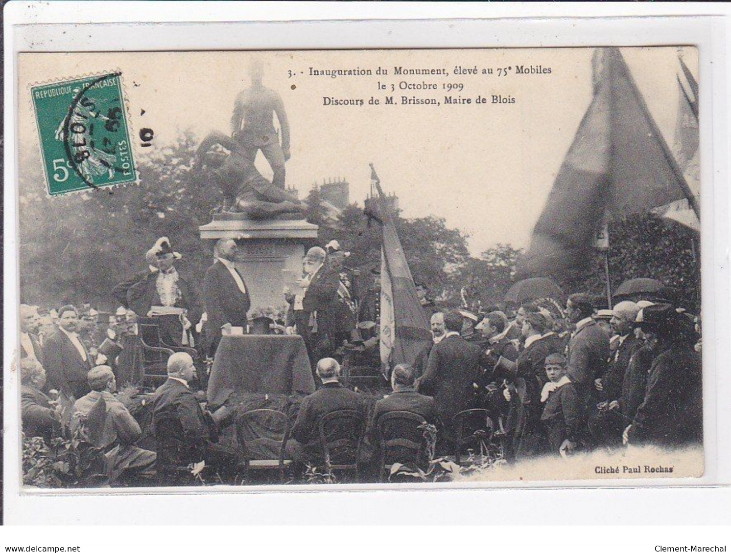 BLOIS : Inauguration Du Monument En 1909 - Le Discours Du Maire De Blois (BRISSON) - Très Bon état - Blois