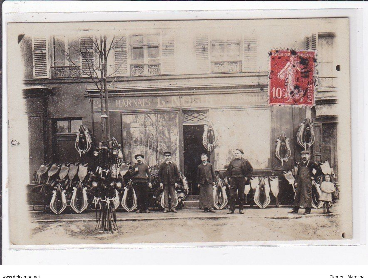 PARIS 13ème : Carte Photo Du Magasin De Harnais Et Courroies NOLIN Au 23 Bis Avenue D'Italie - Très Bon état - Arrondissement: 13