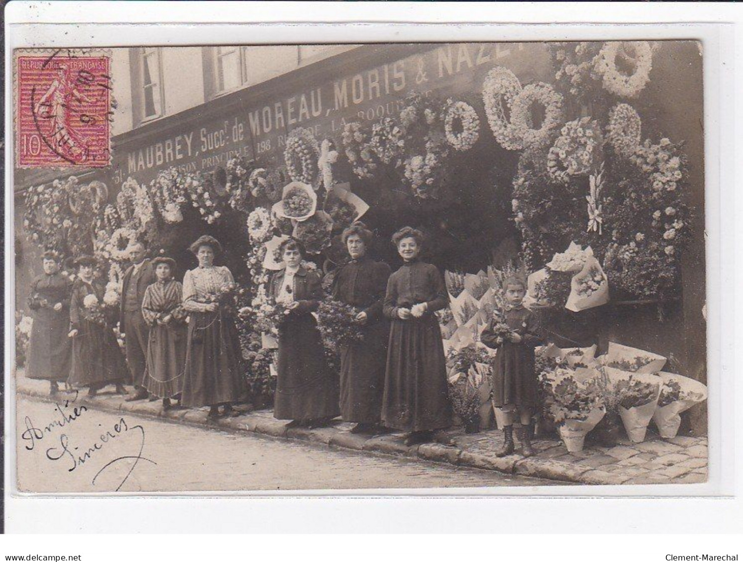 PARIS 11ème : Carte Photo Du Fleuriste MAUBREY Au 169 Rue De La Roquette - Très Bon état - District 11